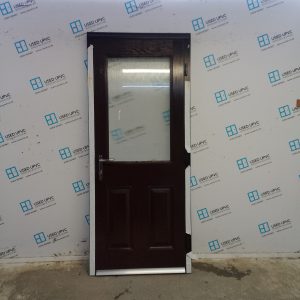 Brand New Rosewood Composite Back Door (Outwards Opening) 880mm x 2065mm C1ND70