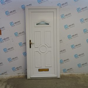 Used White Upvc Front Door 985mm x 2120mm (Reduce To 965mm) 0108