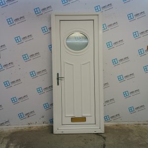Used White Upvc Front Door 880m x 2080mm 0222
