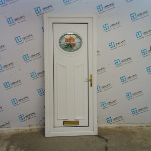 Used White Upvc Front Door 885mm x 2060mm 0109