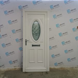 Used White Upvc Front Door 875mm x 2050mm C7D079
