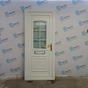 Used White Upvc Front Door 900mm x 2070mm (Reduce To 870mm) C9D41