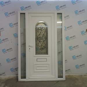 Used White Upvc Front Door And Side Panels 1365mm x 2050mm DS022