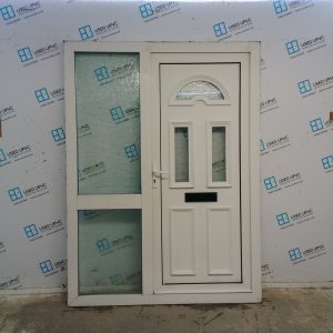 Used White Upvc Front Door And Side Panel 1520mm x 2040mm DS038