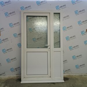 Used White Upvc Back Door And Side Panel 1220mm x 2065mm DS020