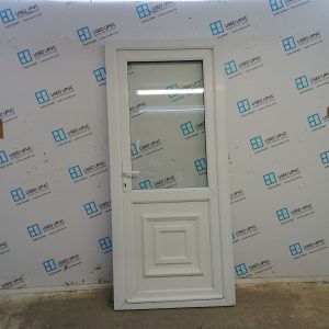 Used White Upvc Back Door 925mm x 2060mm (Reduce To 895mm) 0542