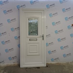 Used White Upvc Front Door 920mm x 2065mm (Reduce To 900mm) 0313
