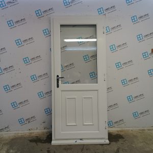 Used White Upvc Back Door (Outwards Opening) 915mm x 2080mm 0831