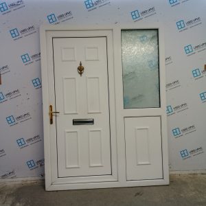 Used White Upvc Front Door And Side Panel 1540mm x 2035mm DS050