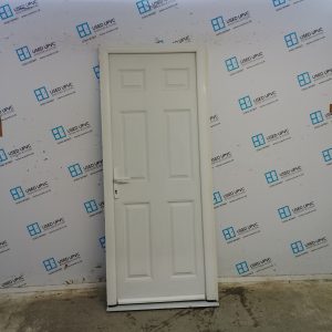 Used White Composite Back Door 840mm x 2015mm (Reduce To 820mm) C6078