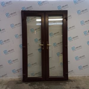 Used Woodgrain Upvc French Doors 1355mm x 2060mm EA18