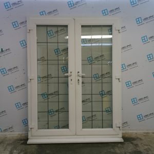 Used White Upvc French Doors 1575mm x 2090mm EA19