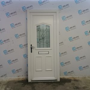 Used White Upvc Front Door 910mm x 2065mm C10D63
