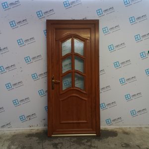 Used Oak Upvc Back Door 910mm x 2015mm 0173
