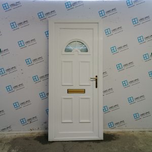 Used White Upvc Front Door 920mm x 2060mm (Reduce To 900mm) C9D36