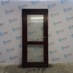 Used Rosewood Upvc Back Door 920mm x 2045mm (Reduce To 905mm x 2030mm) 0754