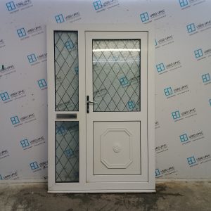 Used White Upvc Front Door And Side Panel 1320mm x 2060mm DS020