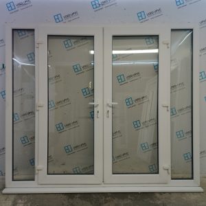 Used White Upvc French Doors And Side Panels 2385mm x 2050mm EA20