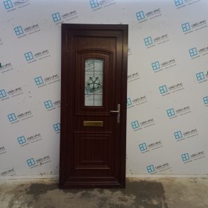 Used Woodgrain Upvc Front Door 825mm x 2035mm C11D54