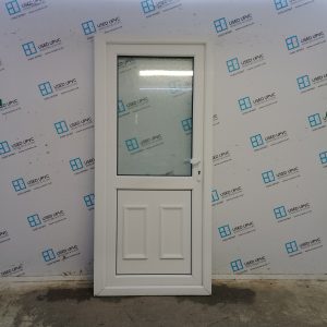 Used White Upvc Back Door 935mm x 2065mm (Reduce To 915mm) 0043