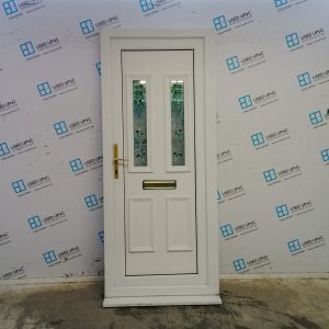 Used White Upvc Front Door 890mm x 2100mm (Reduce To 870mm) 0063