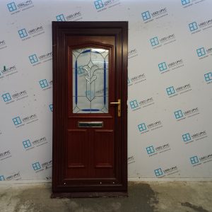Used Woodgrain Upvc Front Door 915mm x 2075mm SC839
