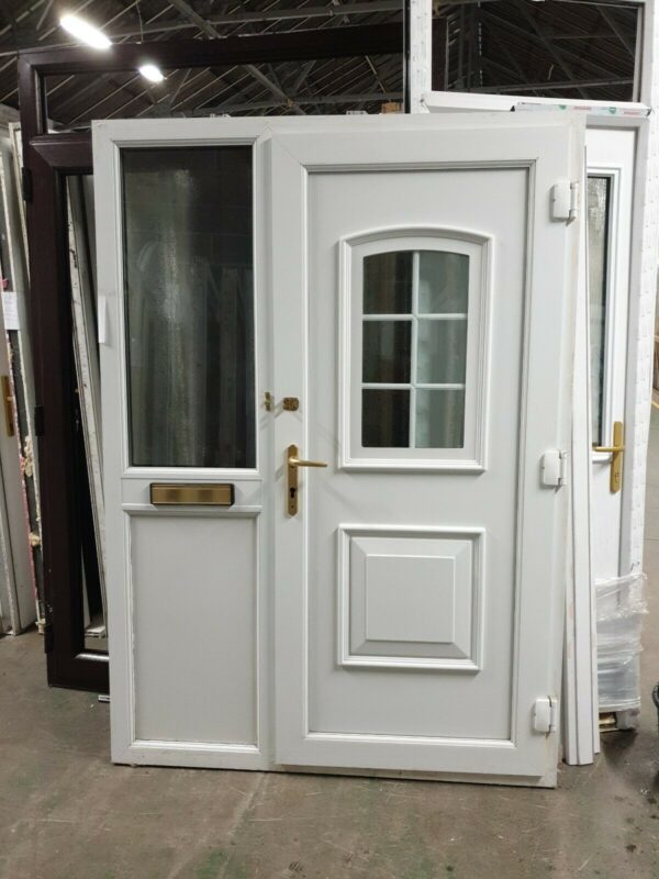 Used White Upvc Door And Side Panel 1430mm X 2010mm (FD0047) - Image 3