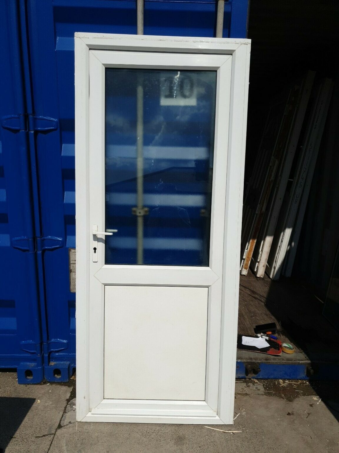 White Upvc Back Door 895 X 2090 (Reduces Too 875 X 2090) (C10D11 ...