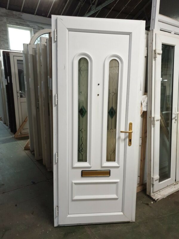 Used White Upvc Front Door 885mm X 2085mm (0301) - Image 3