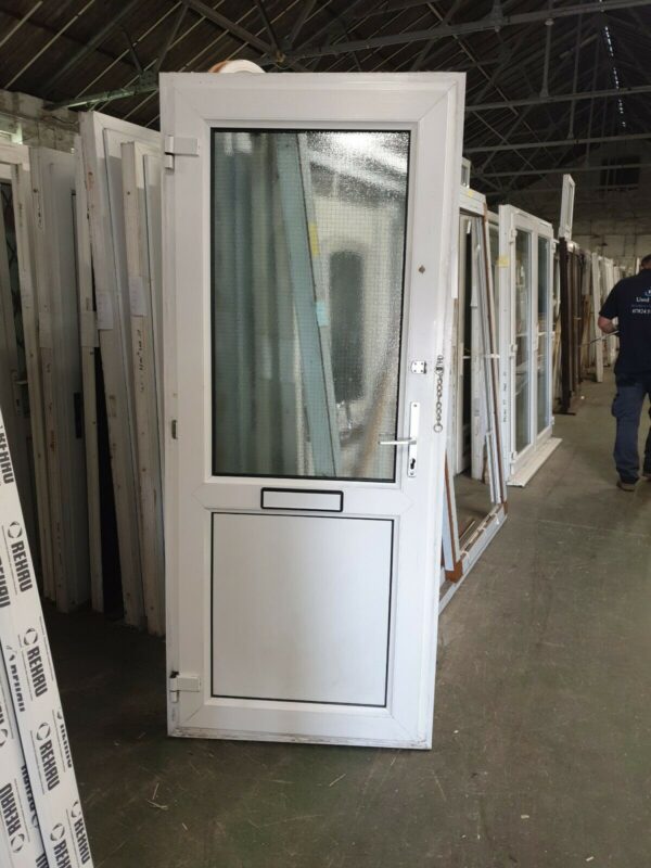 White Upvc Front Door 895 X 2115 (0096) - Image 3