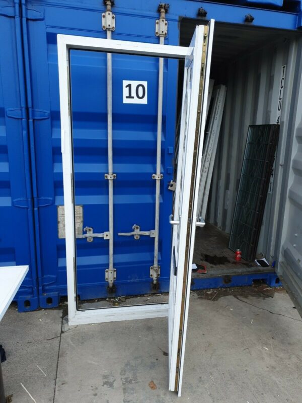 White Upvc Front Door 930 X 2090 (REDUCES TO 910 X 2090) (C10D10) - Image 4