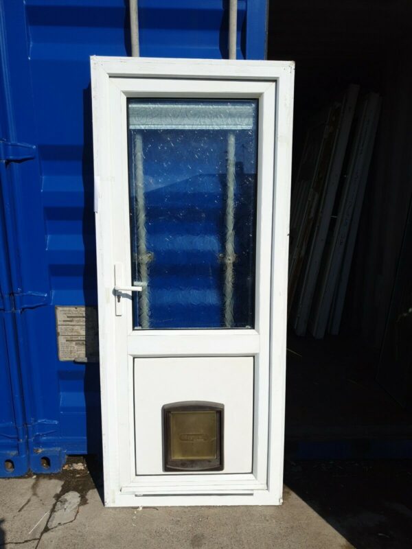 White Upvc Back Door 850 X 2020 (C10D4)