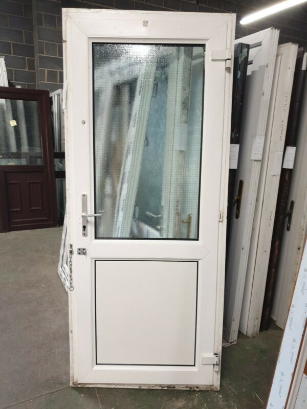 White Upvc Back Door 895 X 2110 (0191) - Image 3