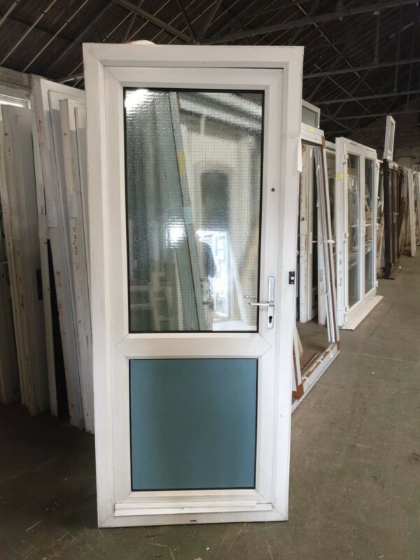 White Upvc Back Door 895 X 2110 (0191)