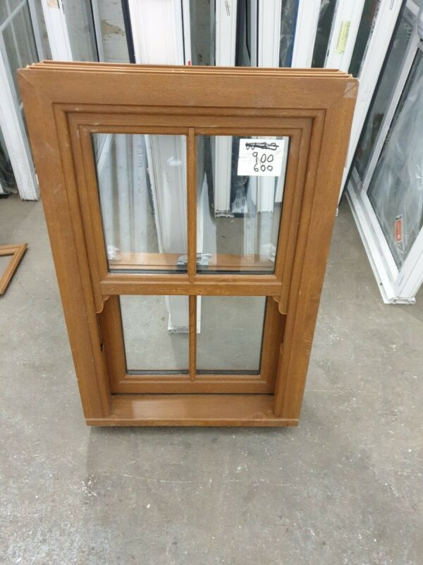 New Oak Upvc Window 600 X 900 X 135 (NW057)