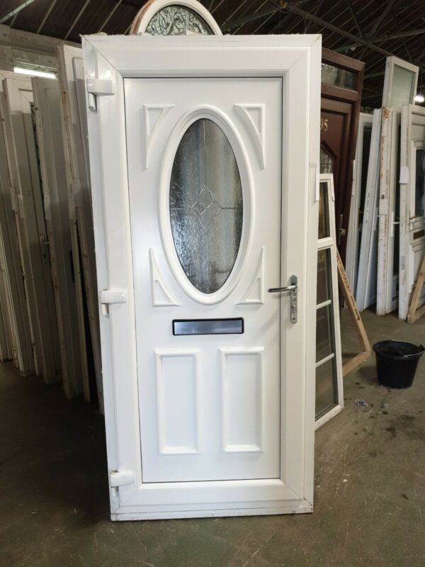 Used Oak Upvc Front Door 910 X 2050 (0045) - Image 3