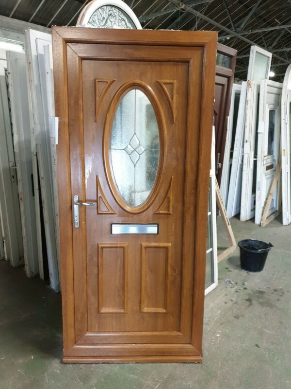 Used Oak Upvc Front Door 910 X 2050 (0045)